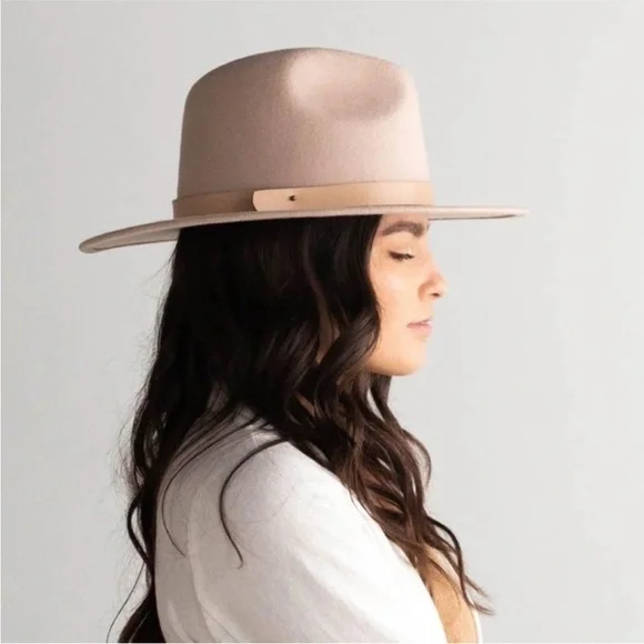 Gigi Pip Tan “Shiloh Fedora” Wool Hat Size 57 Small/ Medium Excellent Condition! - Picture 3 of 12